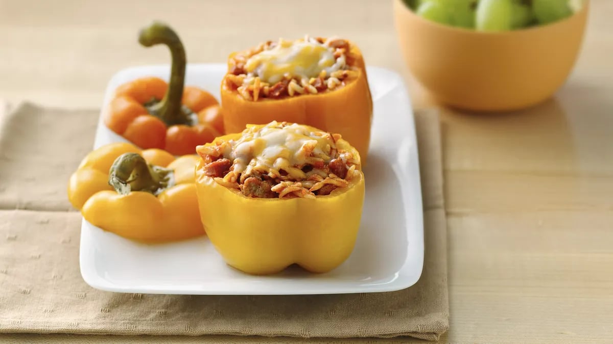 Slow-Cooker Pizza-Stuffed Peppers