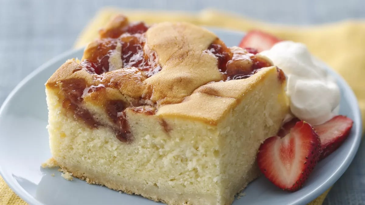 Strawberries and Cream Butter Cake