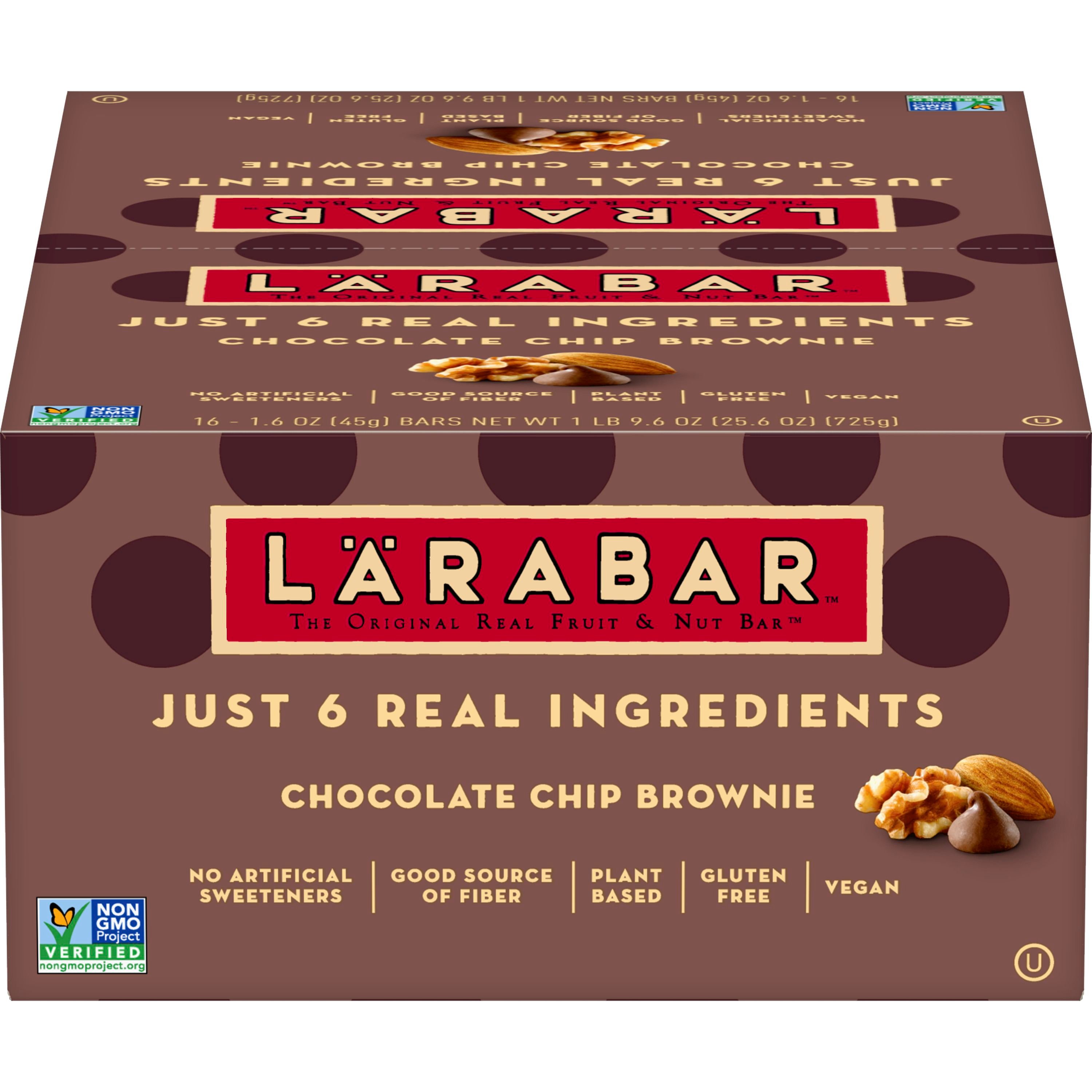 Front - 3D Lärabar(TM) Gluten Free Wellness Bars Chocolate Chip Brownie (16 ct) 1.6 oz