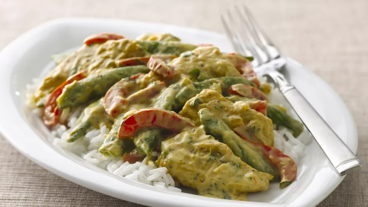 Chicken Curry with Sugar Snap Peas