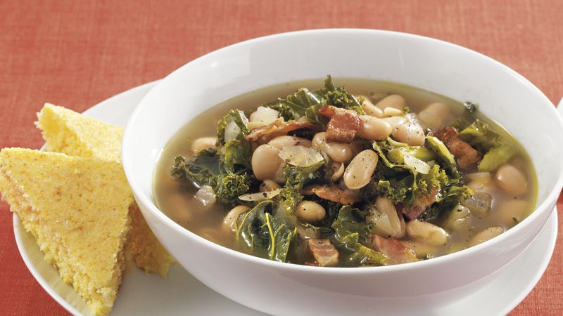 Greens, Beans and Bacon Soup