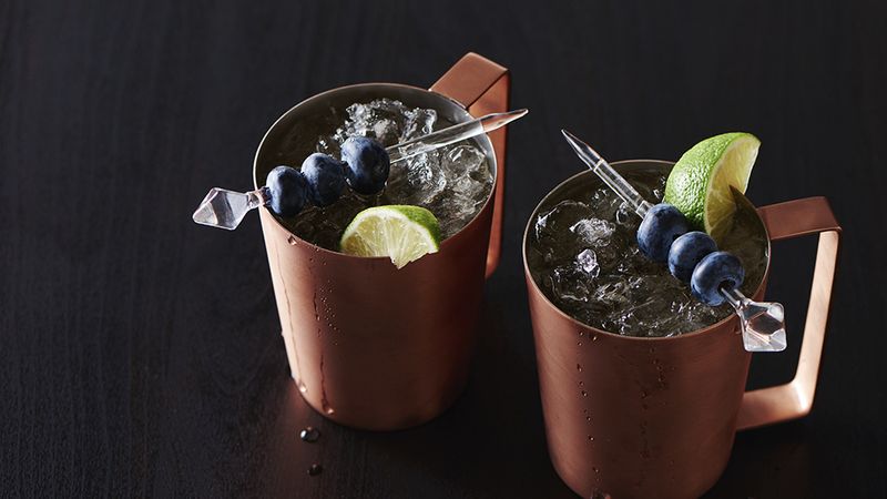 Blueberry Moscow Mule Mocktails