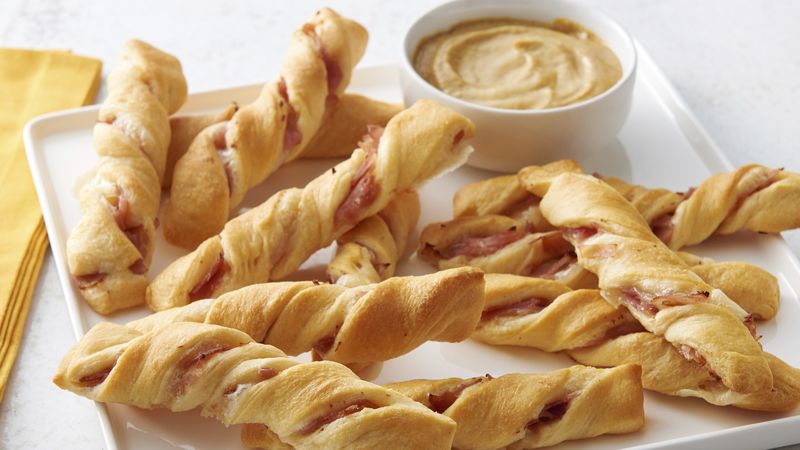 Honey Ham and Swiss Crescent Twists