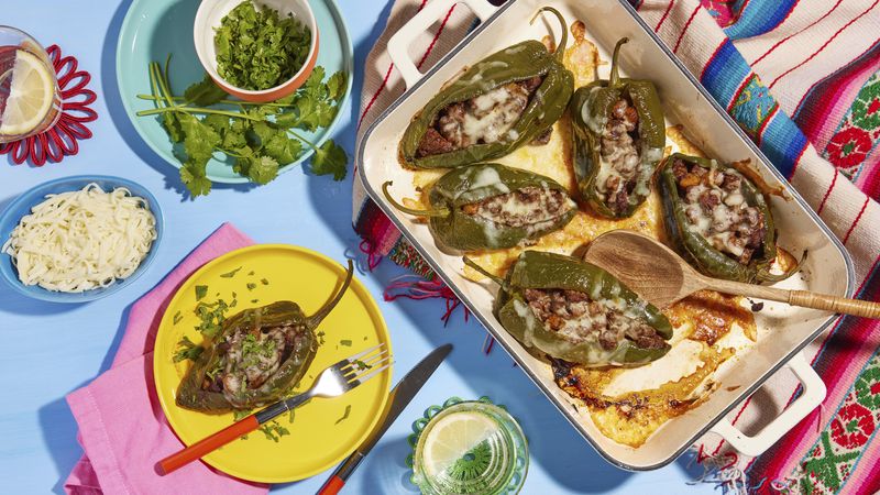 Mexican Style Picadillo Ground Beef Stuffed Peppers | Mezco Foods