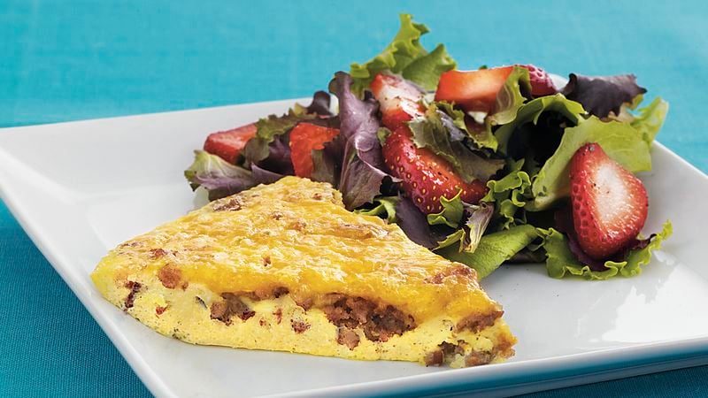 Slow Cooker Frittata With Sausage and Fries Recipe