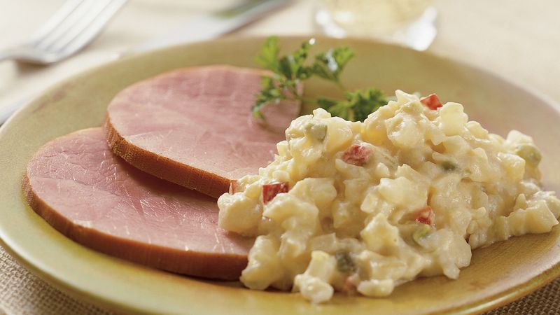 Slow-Cooker Ham with Cheesy Potatoes