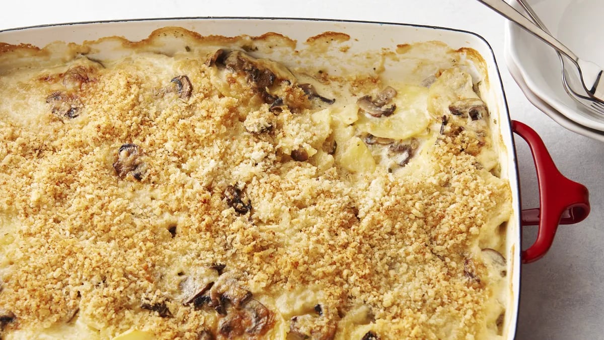 Potato and Mushroom Gratin