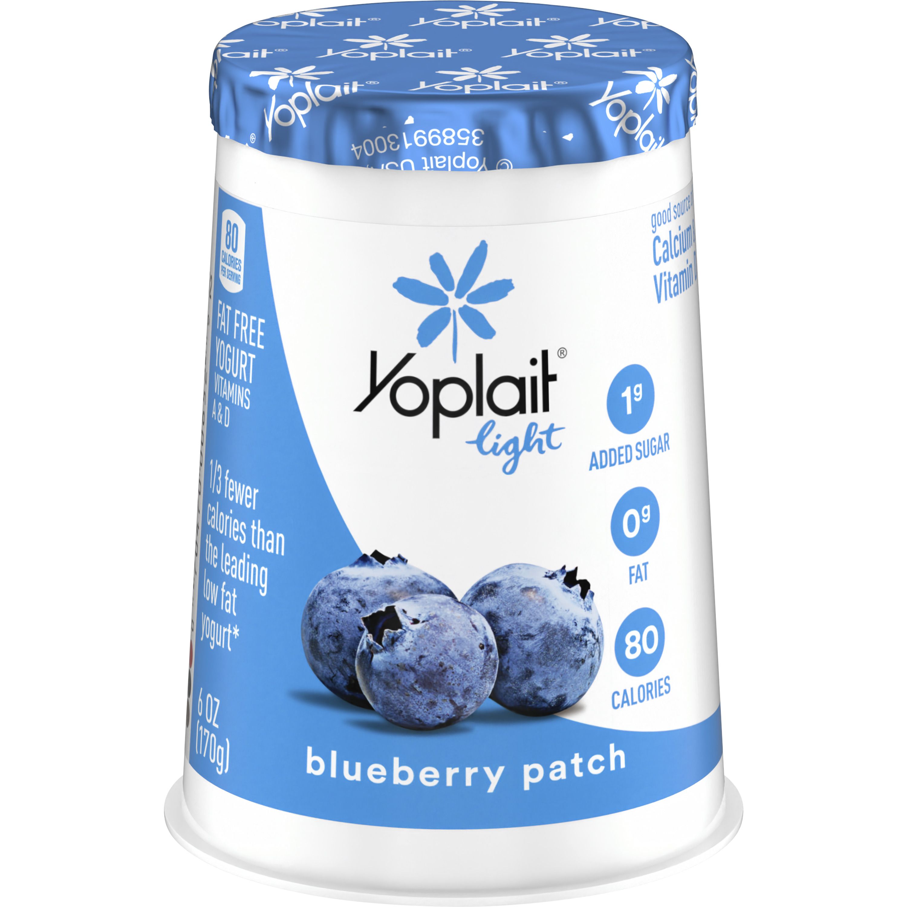 Front - 3D Yoplait(R) Light Yogurt Single Serve Cup Blueberry Patch (12 ct) 6 oz