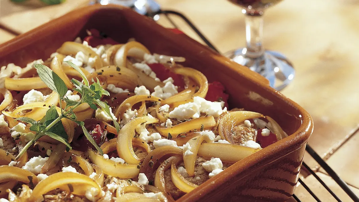 Veal and Potato Strata with Roasted Peppers