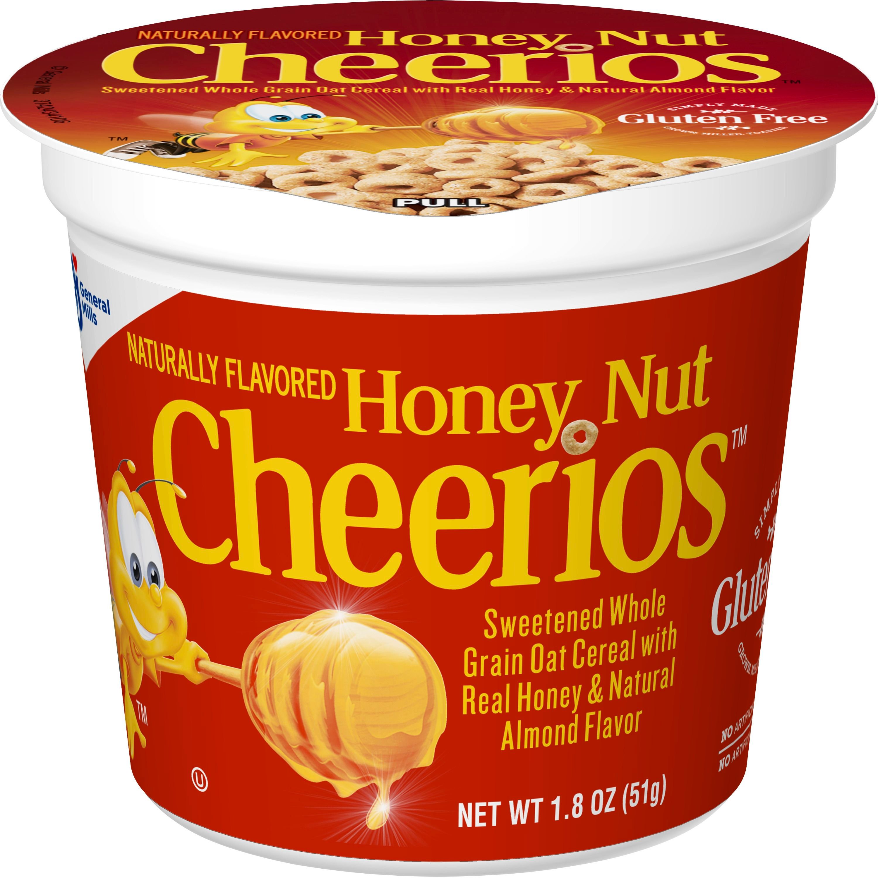 Front - 3D Honey Nut Cheerios Gluten Free Cereal Single Serve Cup (60 ct) 1.8 oz