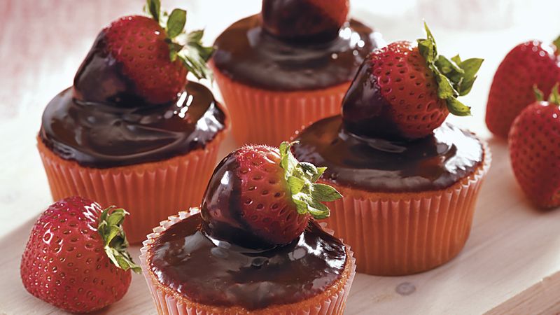 Chocolate Covered Berry Cupcakes