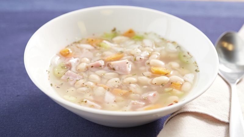 Easy Ham and Navy Bean Soup