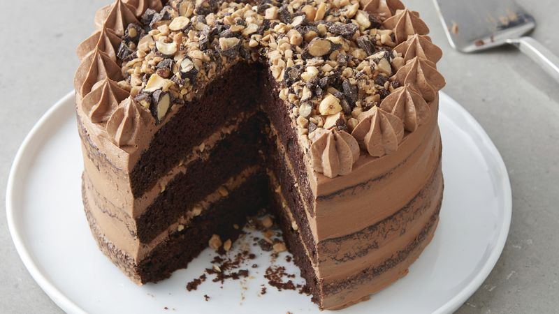 Chocolate-Toffee Crunch Layer Cake