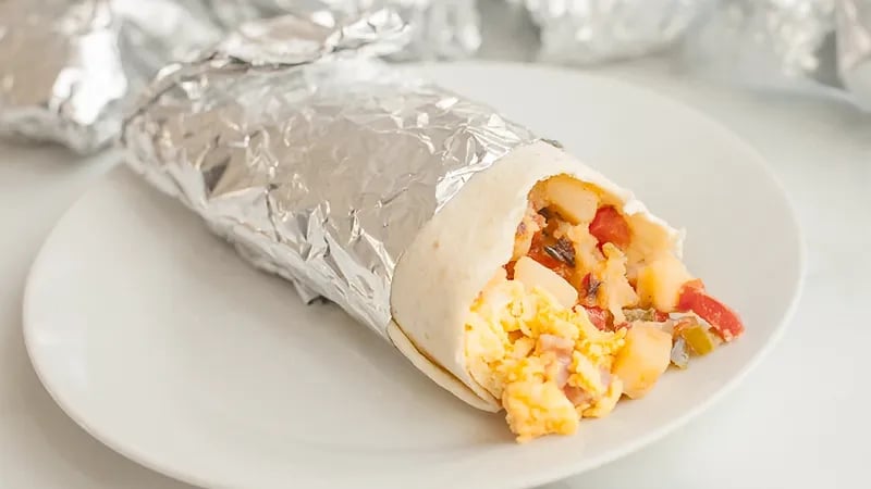 Freezer-Friendly Denver Omelet Breakfast Burritos