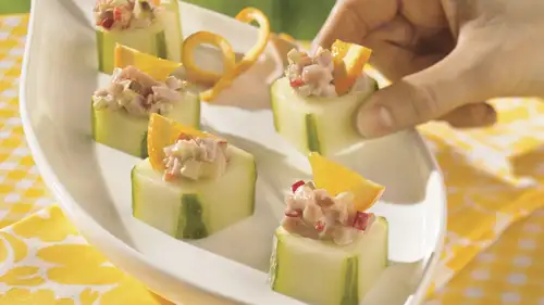 Stuffed Cucumber Snacks