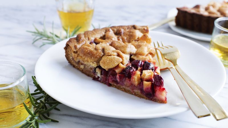 Cranberry-Apple Sugar Cookie Tart