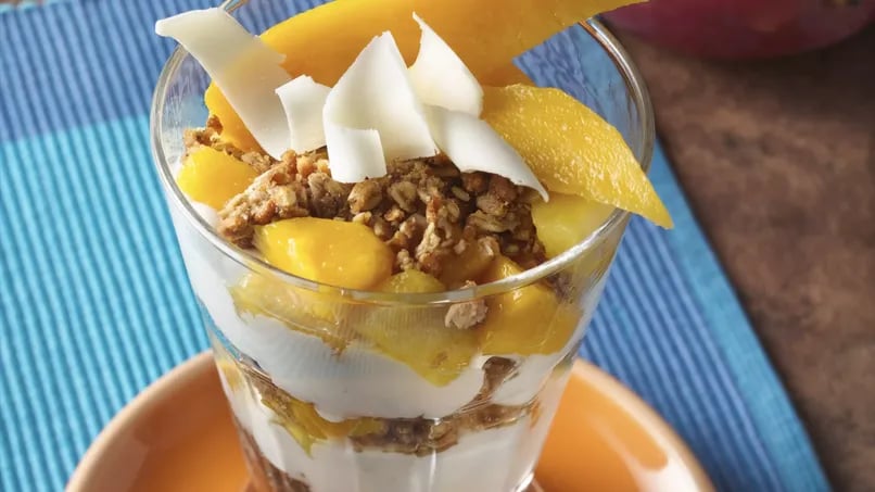 Mango-Pineapple Yogurt Parfaits