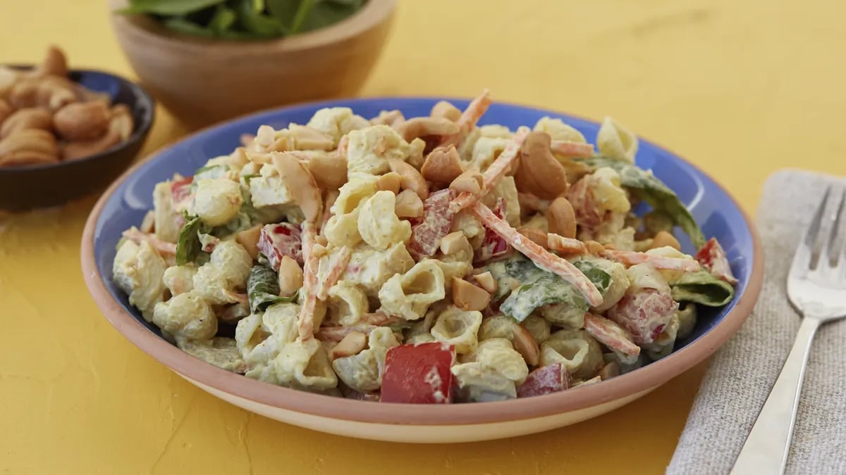 Easy Curry Chicken Pasta Salad