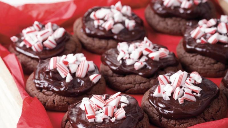 Cake Mix Fudgy Peppermint Cookies