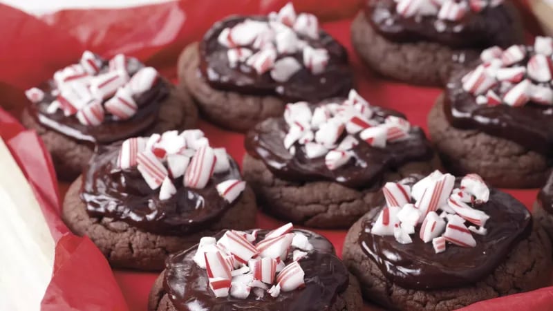Cake Mix Fudgy Peppermint Cookies