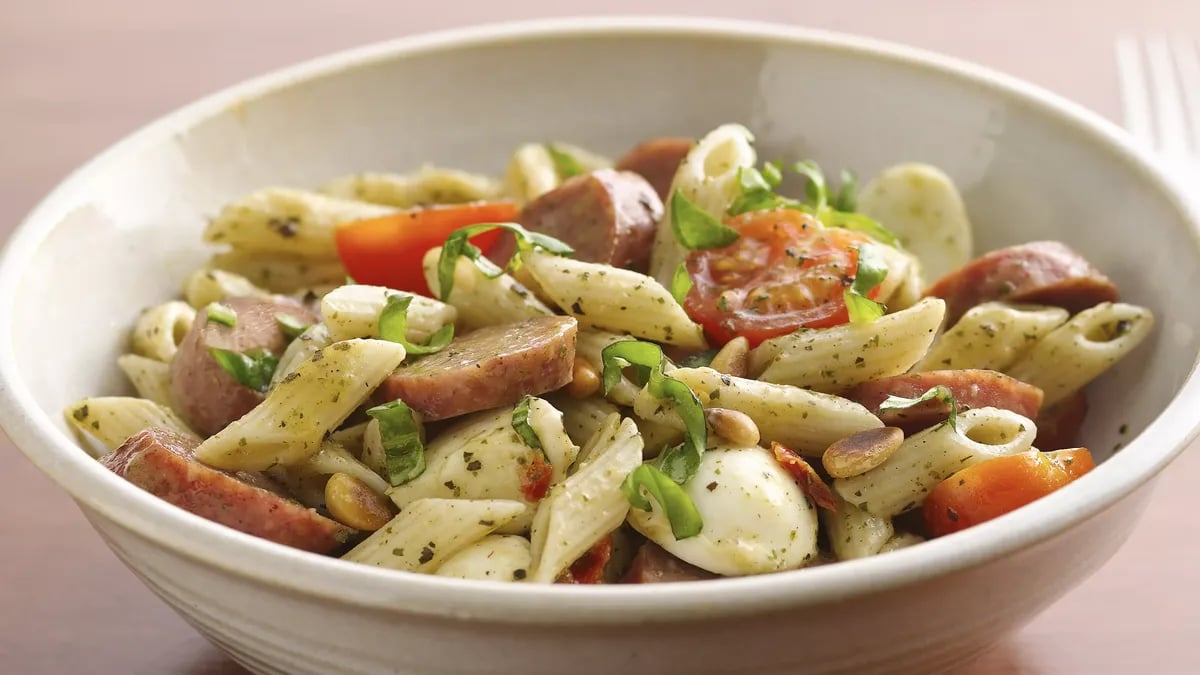 Caprese Sausage Pasta Salad