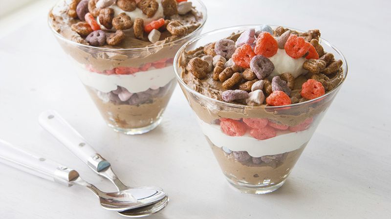 Monster Cereal Pudding Parfaits