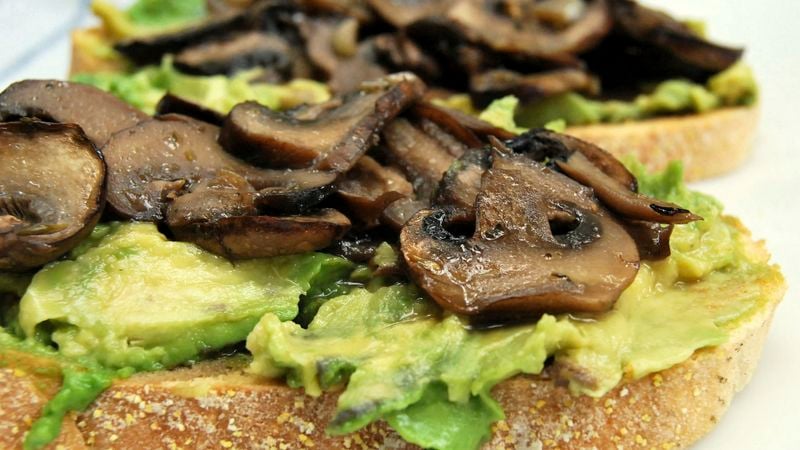 Roasted Portabella Mushroom and Avocado Open-Face Sandwiches