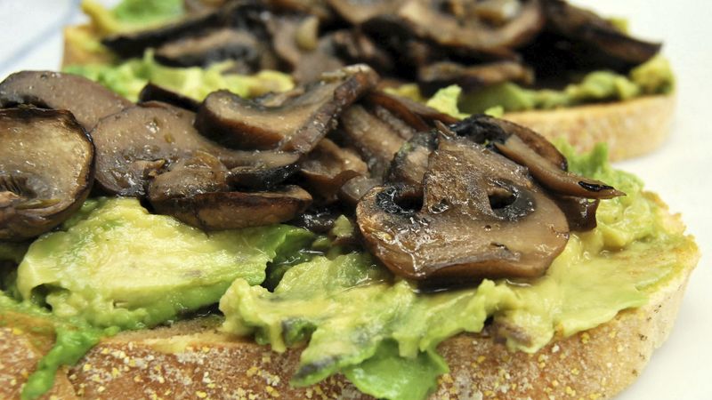 Roasted Portabella Mushroom and Avocado Open-Face Sandwiches