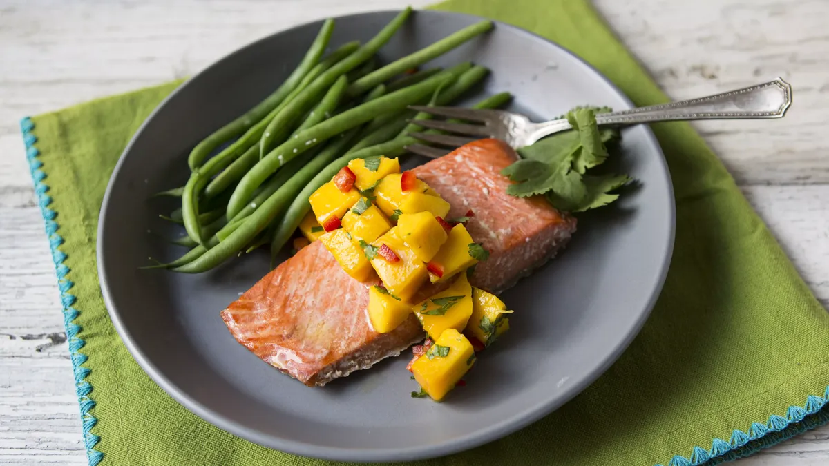 Baked Salmon with Mango Salsa