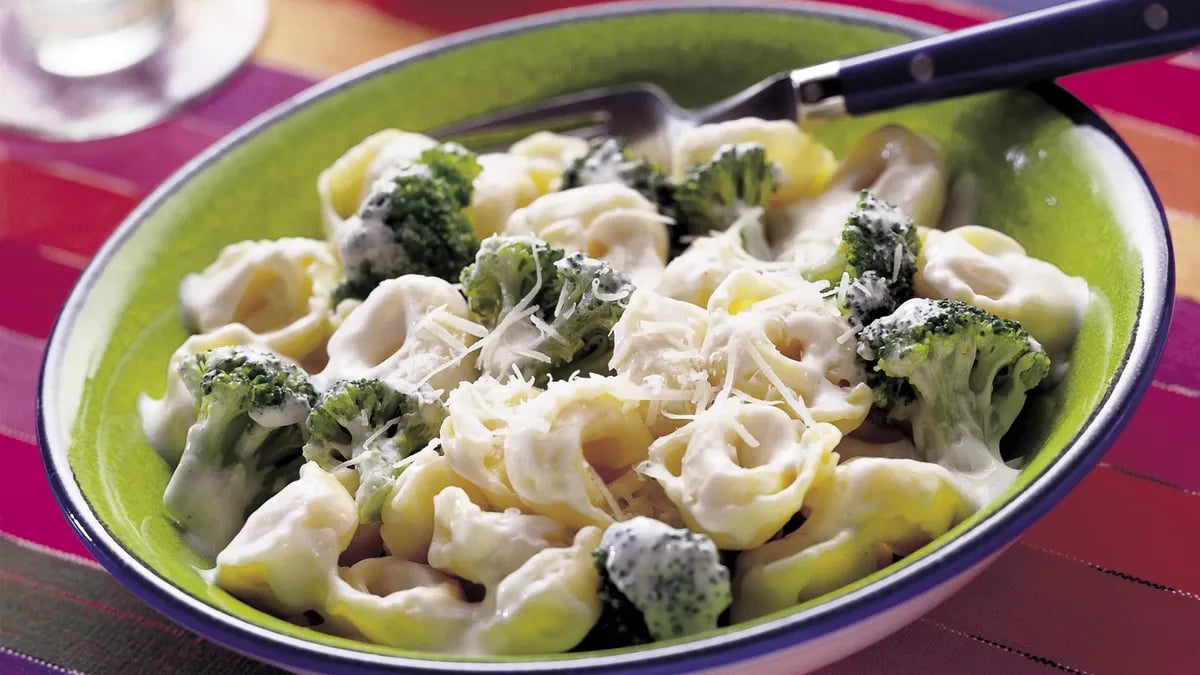 Broccoli and Tortellini Alfredo