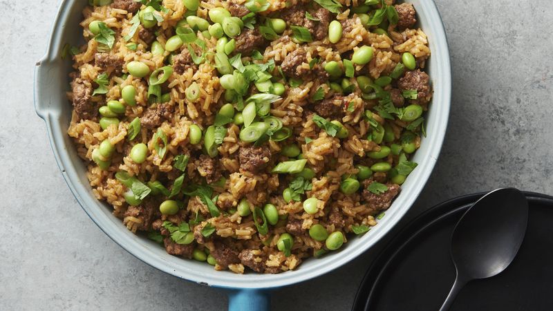 Japanese Beef and Rice Skillet