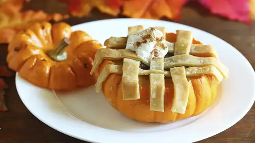 Mini Pumpkin Lattice Pies-image