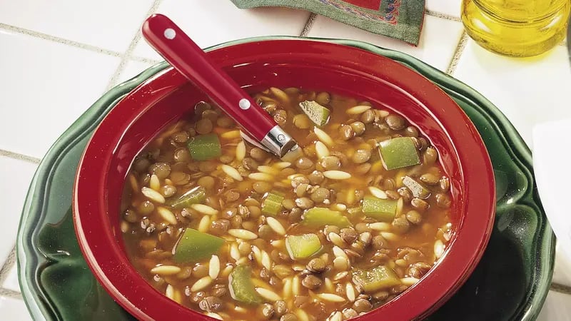 Slow-Cooker Lentil and Pasta Stew