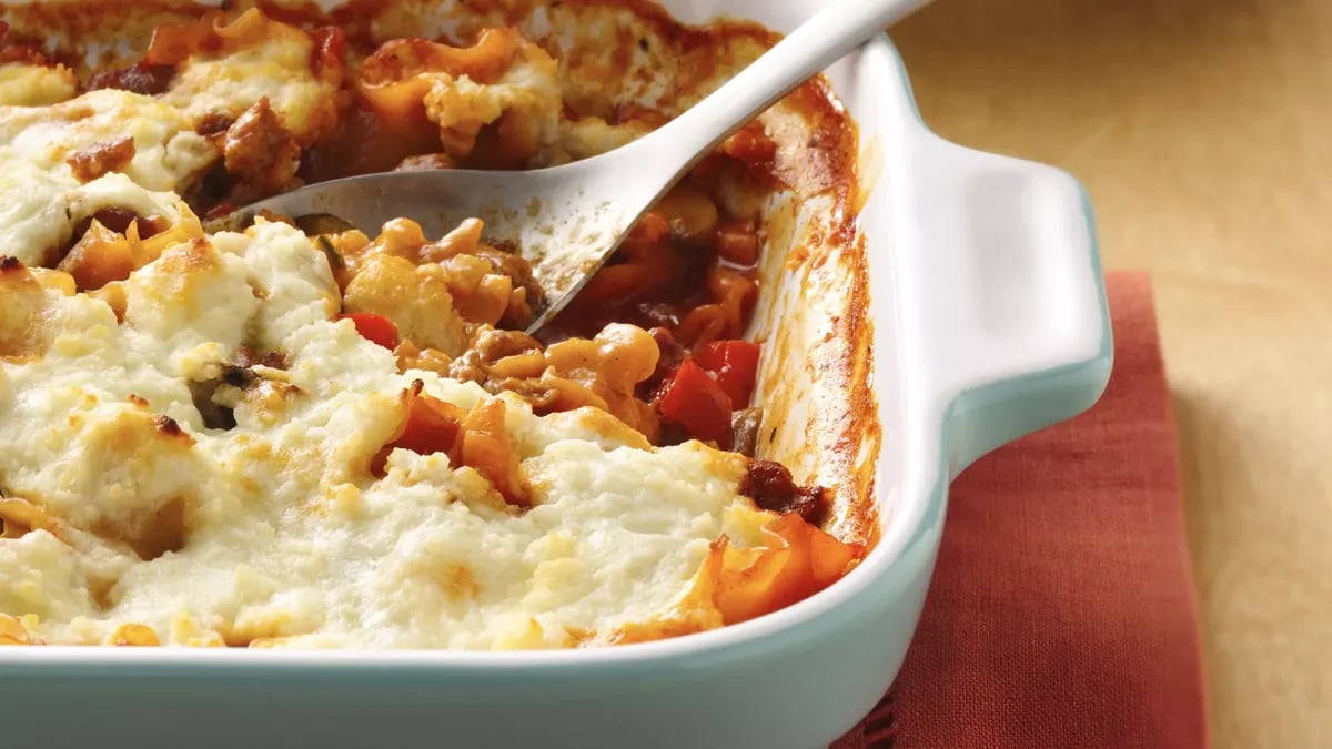 Three Cheese-Sausage Lasagna