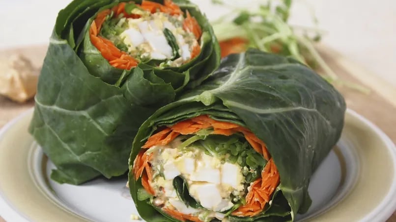 Egg and Carrot Wraps