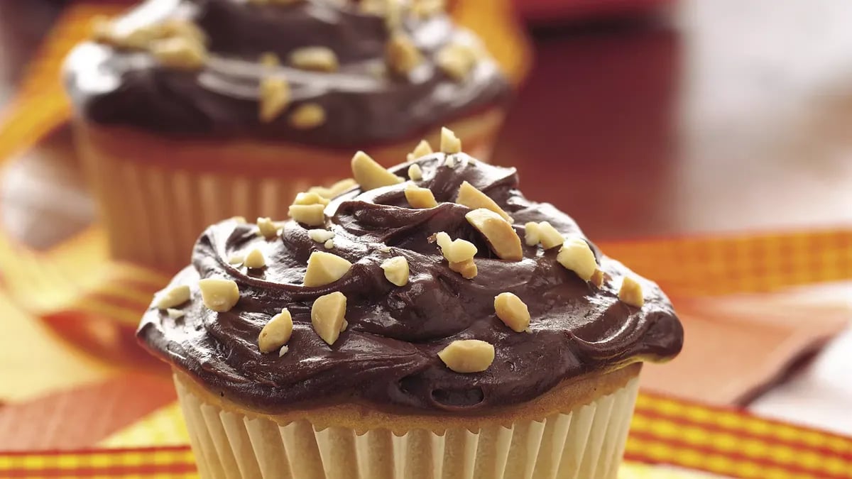 Peanut Butter Cupcakes with Chocolate Frosting