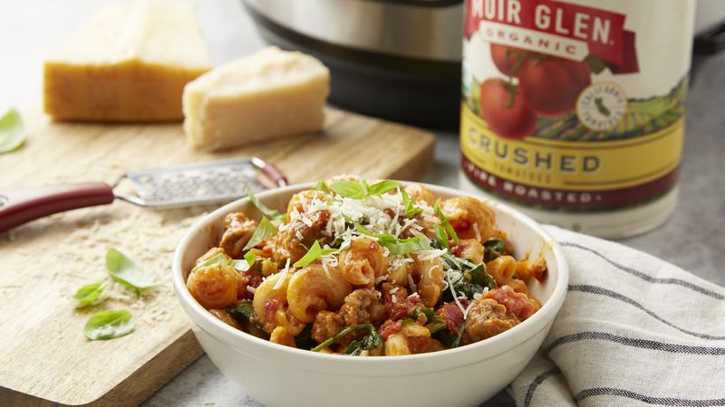 Instant Pot™ Creamy Tomato and Sausage Cavatappi | Muir Glen