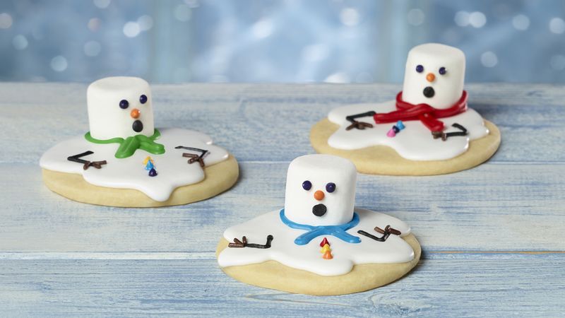 Melted Snowman Sugar Cookies