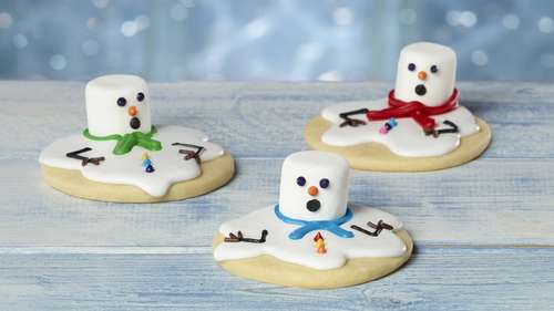 Melted Snowman Sugar Cookies-image