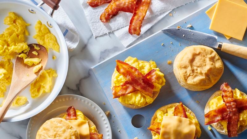 Make Ahead Breakfast Biscuit Sandwiches - Damn Delicious