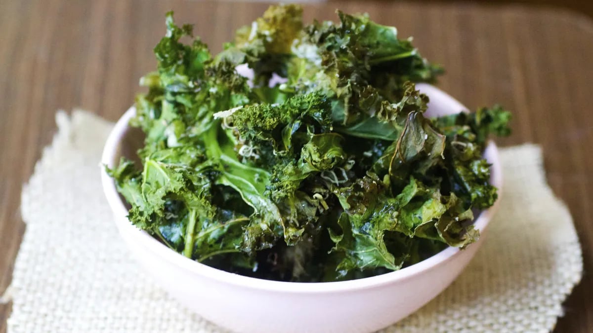 Baked Parmesan Kale Chips