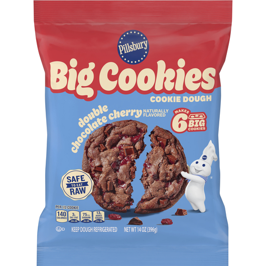 Pillsbury™ Big Cookies Double Chocolate Cherry Cookie Dough - Front