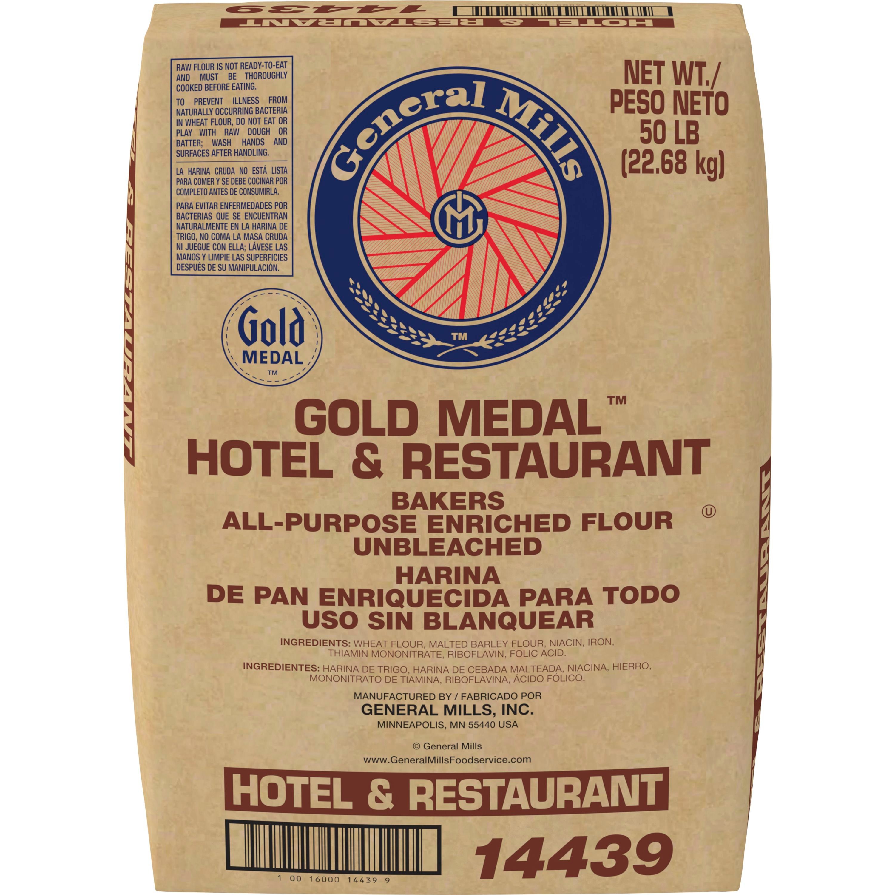 Front - 3D Gold Medal(TM) Hotel & Restaurant Bakers All-Purpose Flour Enriched Unbleached 50 lb