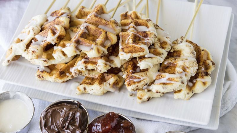 Cinnamon Roll Waffle Dippers