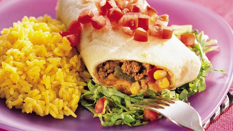 Beef and Bean Chimichangas