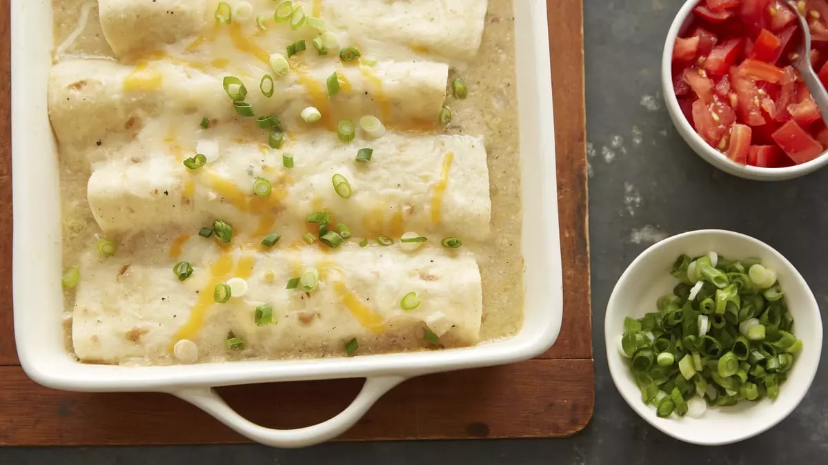 Creamy Chicken Enchiladas