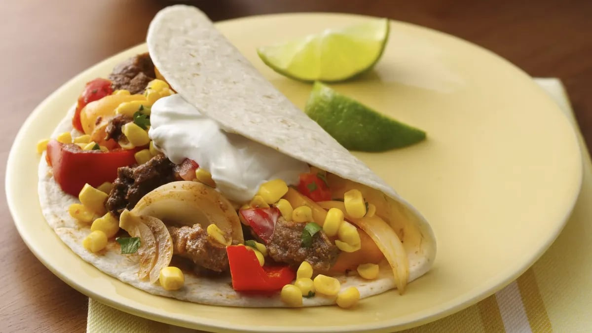 Steak Fajitas with Tomato-Corn Relish