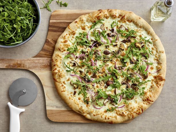 Truffle Mushroom and Arugula Pizza