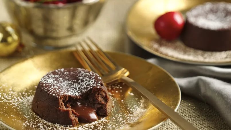 Chocolate Cherry Mini Lava Cakes