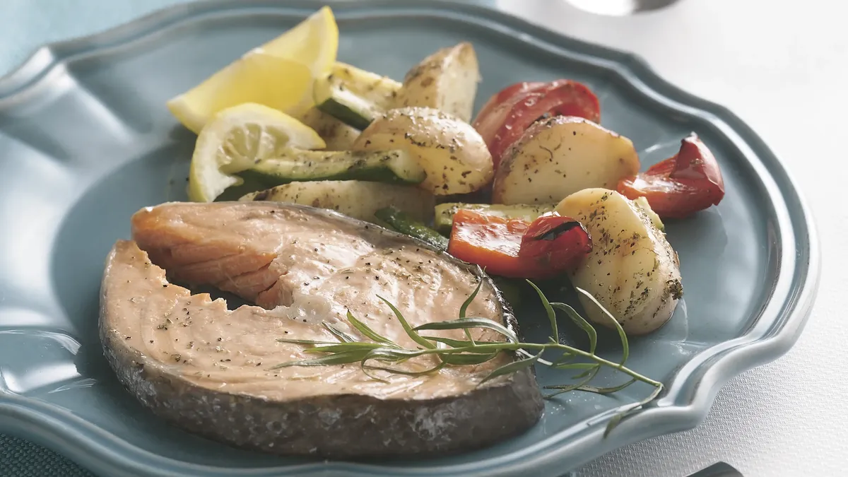 Roasted Salmon and Vegetables